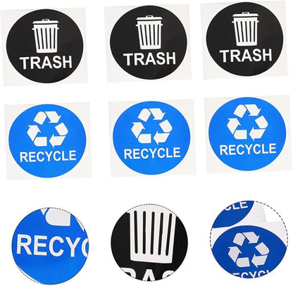 Tofficu 8pcs Hanging Trash Can Stickers Garbage Recycling Decals Material - Image 9
