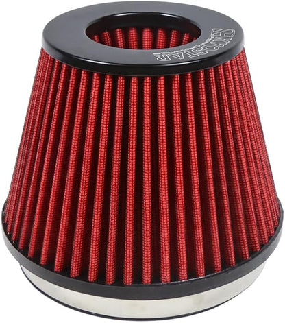 KYOSTAR Universal 6" High-Flow Air Filter, Reusable Cone Cold Air Intake by Kyostar