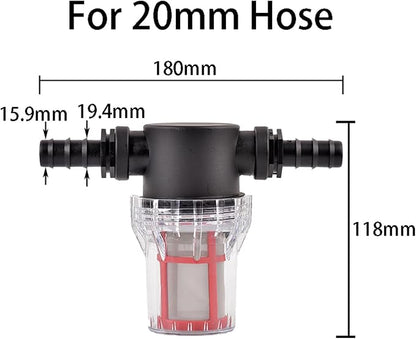 Garden Home 40-200 Mesh Large Flow Visible Filter Connector to Barb 16mm 20mm - Image 2