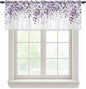 Eucalyptus Leaves Sheer Valance Curtains by Houseown