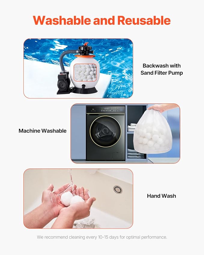 VEVOR Pool Filter Balls for Sand Filter, 3.5 lbs, Filter Balls Replace Pool - Image 4
