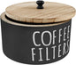 Coffee Filter Holder, Wooden Large Capacity Rustic Coffee Filter Storage Case by FALESOUL