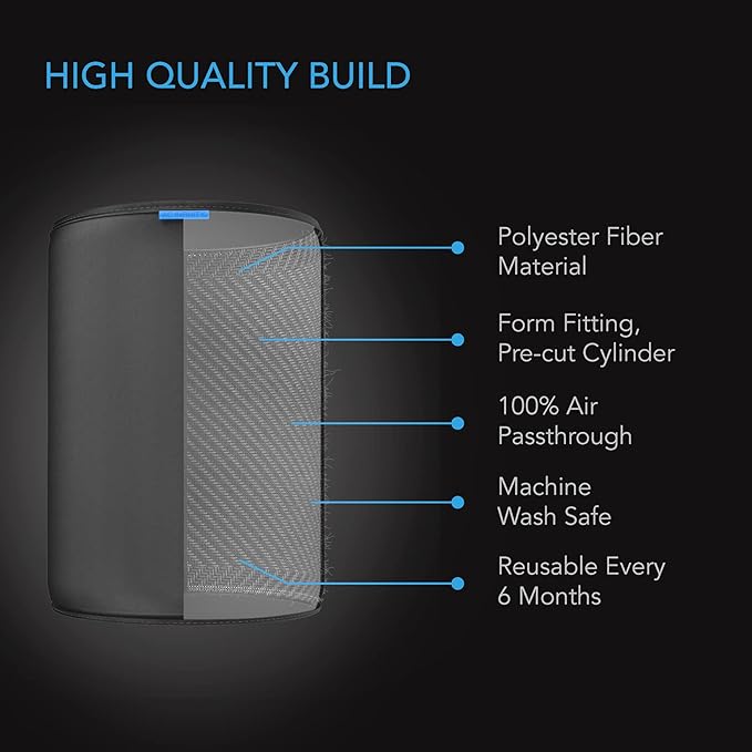 AC Infinity Pre-Filter Cloth 8”, Replacement Inline Filter Sleeve 2-Pack - Image 3