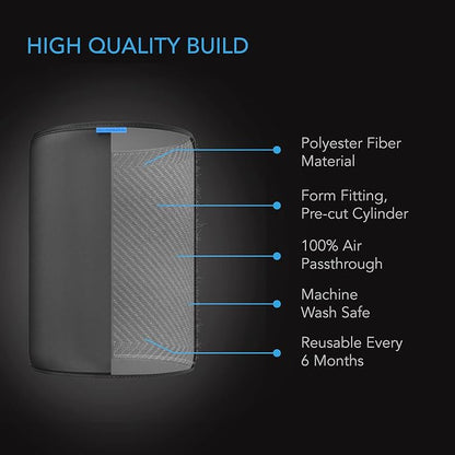AC Infinity Pre-Filter Cloth 12”, Replacement Inline Filter Sleeve 2-Pack - Image 3