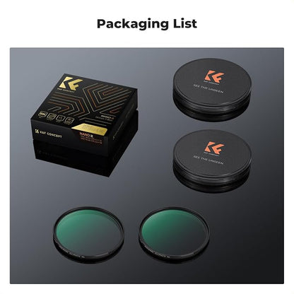 K&F CONCEPT 52mm Black Diffusion 1/4 & 1/8 Lens Filter Kit, Mist Cinematic - Image 8