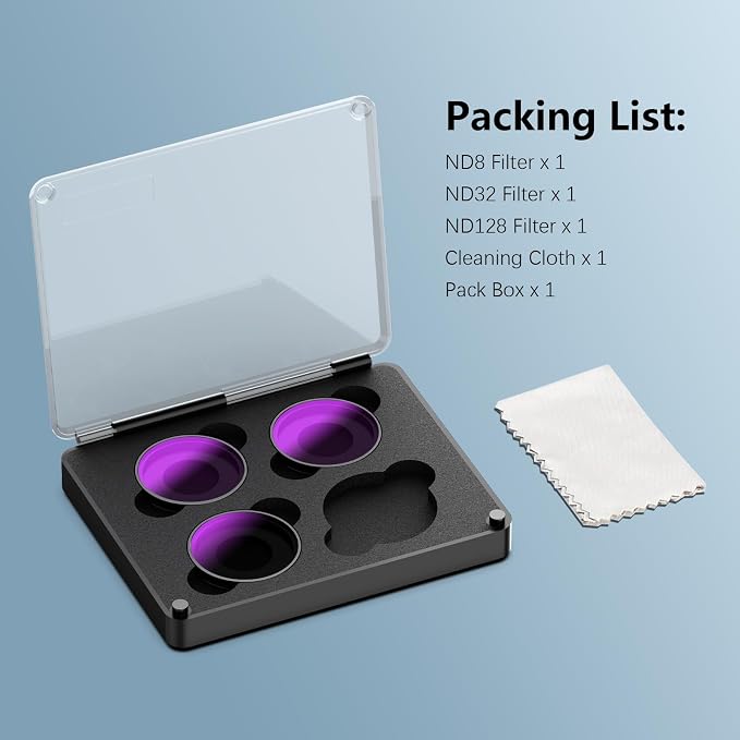AMAZEAR ND Filters Kit for Insta360 GO Ultra Accessories, Insta 360 ND8 ND32 - Image 8