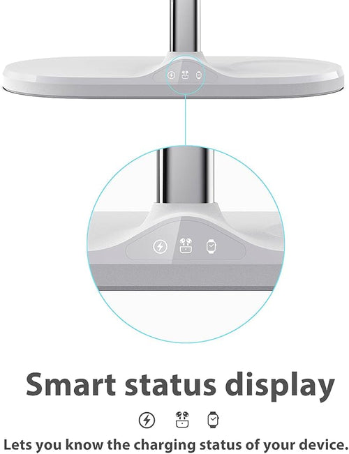 3-in-1 Wireless Charging Station for Apple Devices - Fast Charging Station for iPhone and Watch with MagSafe, Stable Charger Stand for iPhone 12-15 & iPhone 16 & iWatch & AirPods