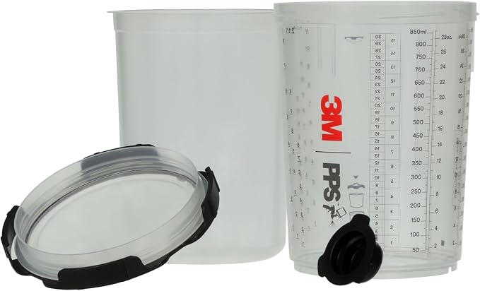 3M PPS 2.0 Spray Gun Cup, Lids and Liners Kit, 28 Ounces, 200-Micron Filter - Image 10