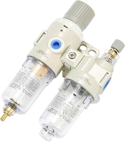 1/4" NPT Compressed Air Filter Regulator Lubricator Combo Pneumatic Air Dryer - Image 5