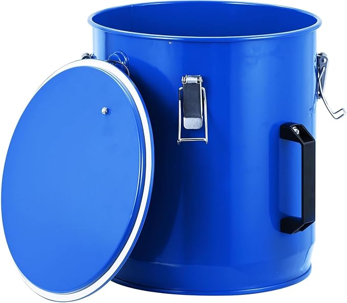 8 Gal Fryer Grease Bucket, Steel Oil Disposal Container by TROPOW
