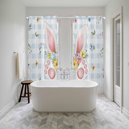 Easter Window Curtains 72 Inch Long 2 Panel Set, Rod Pocket Long Curtains & - Image 5