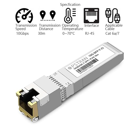 OPSTRAN 10GBASE-T SFP+ to RJ45 Copper Transceiver Module Compatible with Extreme 10338 10301-T 30m RJ45 Cat6a/7 4 Pack