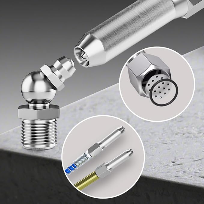 Pack of 2 Grease Nozzles with Leakproof Design & Built in Filter Suitable - Image 9