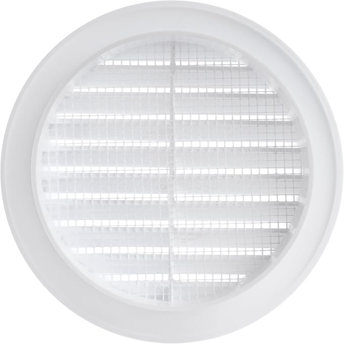 White 4" Inch Round Ventilation Grille - Image 2