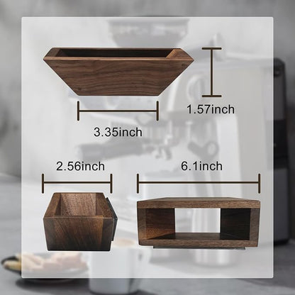Coffee Filter Holder Magnetic, Solid Walnut Wood Coffee Filter Storage Organizer - Image 4
