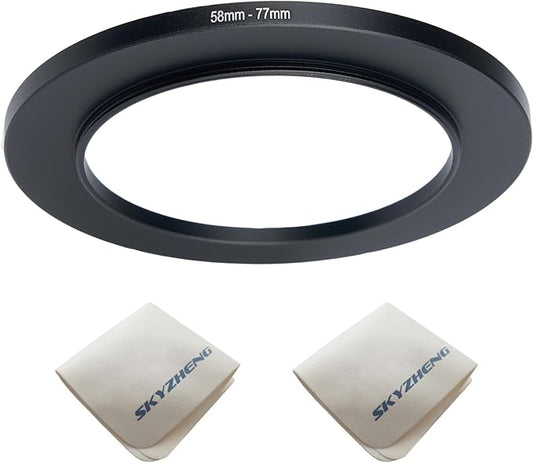 58mm Lens to 77mm Camera Lens Adapter 58mm to 77mm Step Up Ring Adapter Ring by SKYZHENG
