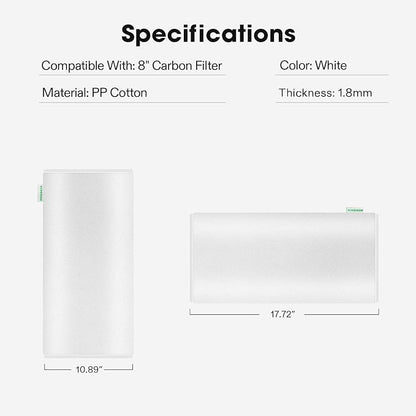VIVOSUN 8 Inch Prefilter for 8" Carbon Filter, 17.72" Long - Image 2