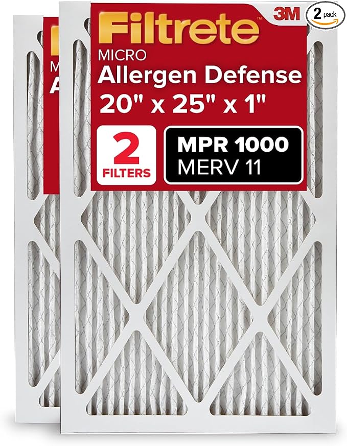Filtrete 20x25x1 AC Furnace Air Filter, MERV 11, MPR 1000, Micro Allergen by Filtrete