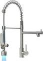 Fapully Commercial Single Handle Pull Down Sprayer Brushed Nickel Kitchen Faucet by Fapully
