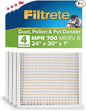 Filtrete 24x30x1 AC Furnace Air Filter, MPR 700, MERV 8, Tough on Pollen by Filtrete