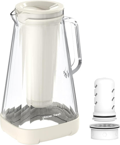 GLACIER FRESH 10 Cup Purela Glass Water Pitcher by GLACIERFRESH