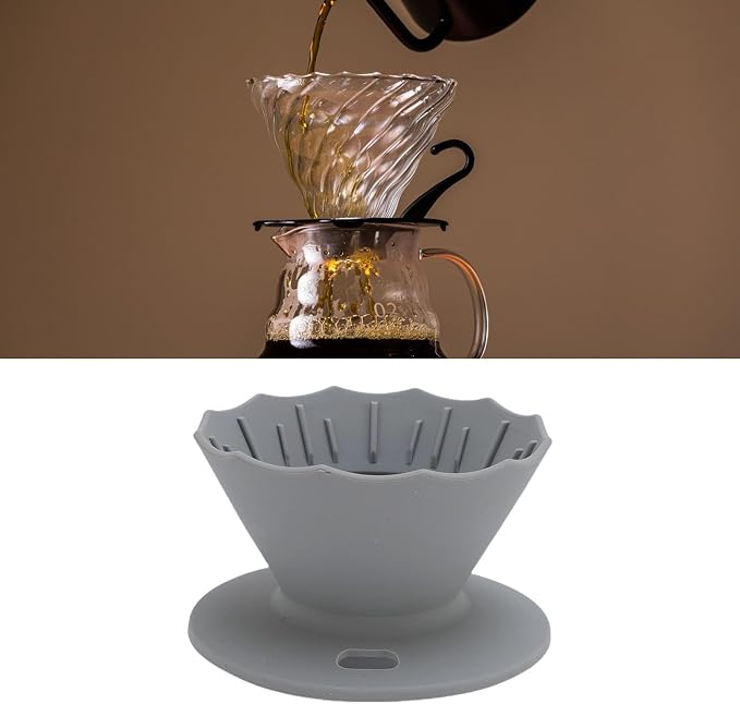 Pour Over Coffee Dripper Silicone Food Grade Portable Hand Brewed Coffee Filter - Image 6