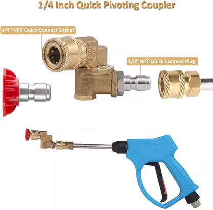Lucstar Radiator Cleaning Wand Accessories, Quick Connect Pivoting Coupler - Image 4