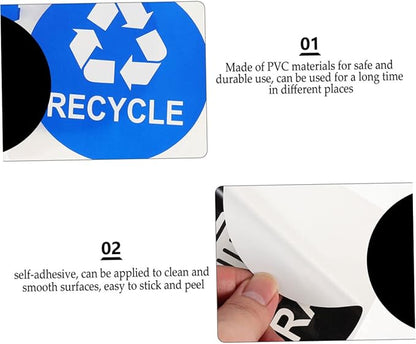 8pcs Garbage Sorting Stickers Waste Recycling Labels - Image 7