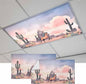 Fluorescent Light Covers for Drop Ceiling Watercolor Running Horse Cactus by Unknown