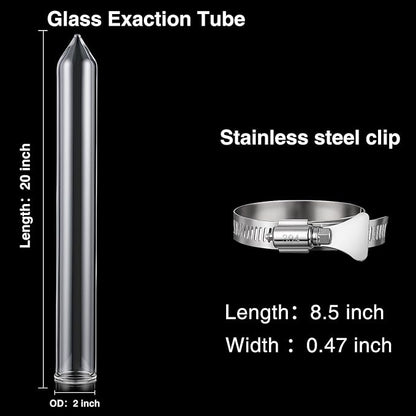 Chunful Glass Extractor Extraction Filter Tube 20" Long 50mm Diameter Thick and - Image 2