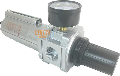 3/4" NPT HEAVY DUTY Compressed Air In Line Filter Regulator Combo Piggyback - Image 4