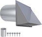 6 Inch Hooded Wall Vent with Screen and Damper, 6 Inch Exhaust Vent Cover Cap by JYINCPED