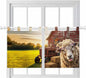 Farm Sheep Kitchen Curtains 24 Inch Length, Small Window Curtains Tab Top by Unknown