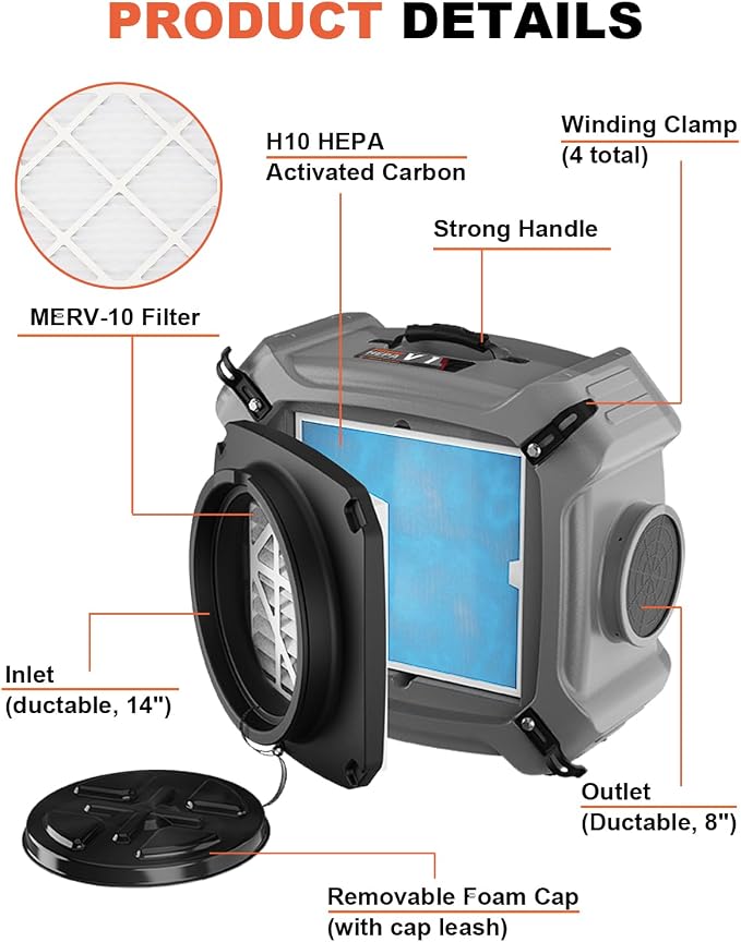 Abestorm 750 CFM Air Scrubber - Image 6