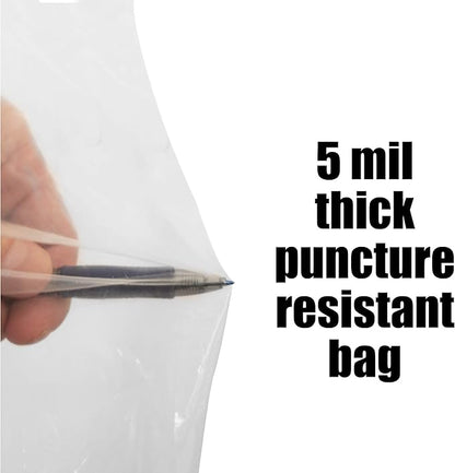 Clear Plastic Dust Collector Replacement Bag 5 Pack 20" Diameter by 43" Long - Image 7