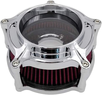 Harley Air Cleaner Chrome See Through Intake Filter Kit Cnc Cut - Image 3