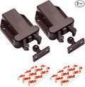 Cabinets Push Latch Cabinet Furniture Rebound Self-Locking Device Kitchen Closet Closing Door Catch Closer（2 Pack Brown）