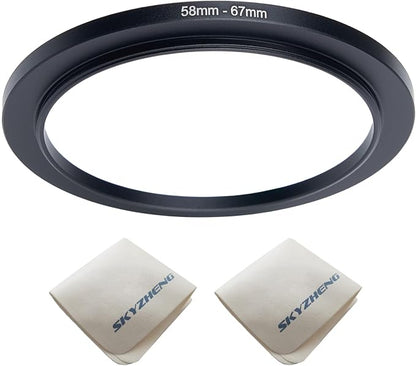 58mm Lens to 67mm Camera Lens Adapter 58mm to 67mm Step Up Ring Adapter Ring by SKYZHENG