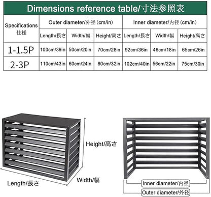 Aluminum Air Conditioner Fence Set of 2, Louvered Outdoor AC Unit Cover - Image 2