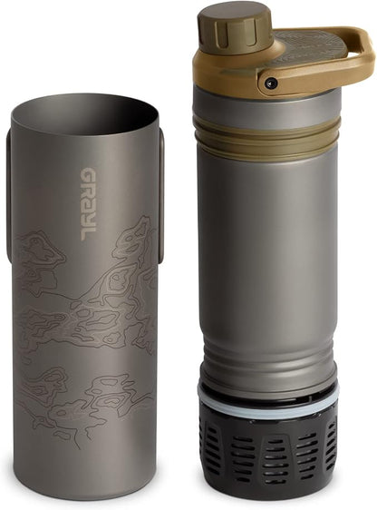 GRAYL UltraPress Titanium 16.9 oz Water Purifier & Filter Bottle - Image 2