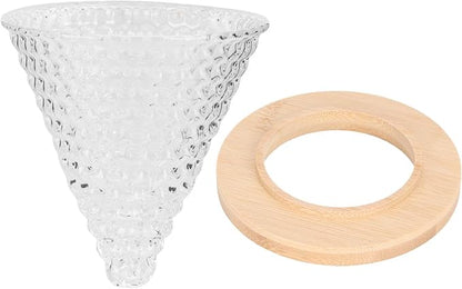 AUNMAS Glass Coffee Dripper Pour Over, Reusable Paperless Filter Funnel - Image 8