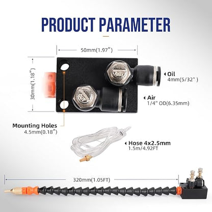 1/4" CNC Coolant Nozzle Mister for Milling Machine, Mist Coolant System for - Image 2
