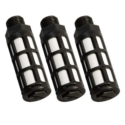 Quickun Plastic Exhaust Air Silencer, 1/2" Air Line Pneumatic Muffler Black Air by VisittheQuickun