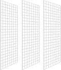 NEESEEYEE Commercial Grade Gridwall Panels – Heavy Duty Grid Panel for Any Retail Display, 2’ Width x 6’ Height, 3 Gridwall Panels Per Carton (White Finish)