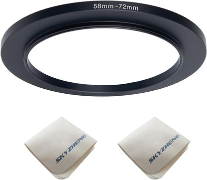 58mm Lens to 72mm Camera Lens Adapter 58mm to 72mm Step Up Ring Adapter Ring by SKYZHENG