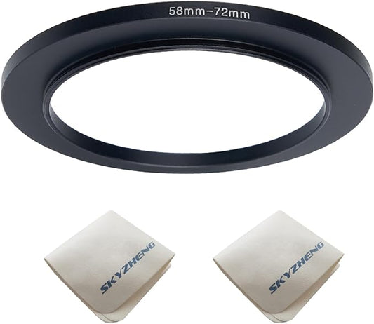 58mm Lens to 72mm Camera Lens Adapter 58mm to 72mm Step Up Ring Adapter Ring by SKYZHENG