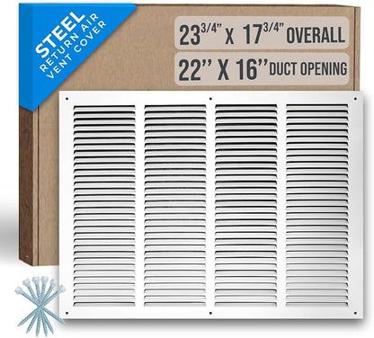 Fits 22x16 Duct Opening | Steel Return Air Grille by Handua | Vent Cover Grill by Handua