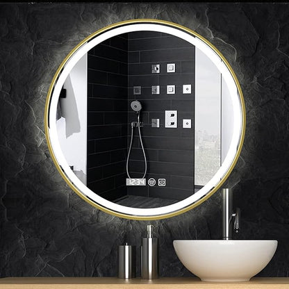 Round Wall Mirror LED Illuminated Bathroom Mirror - Image 2
