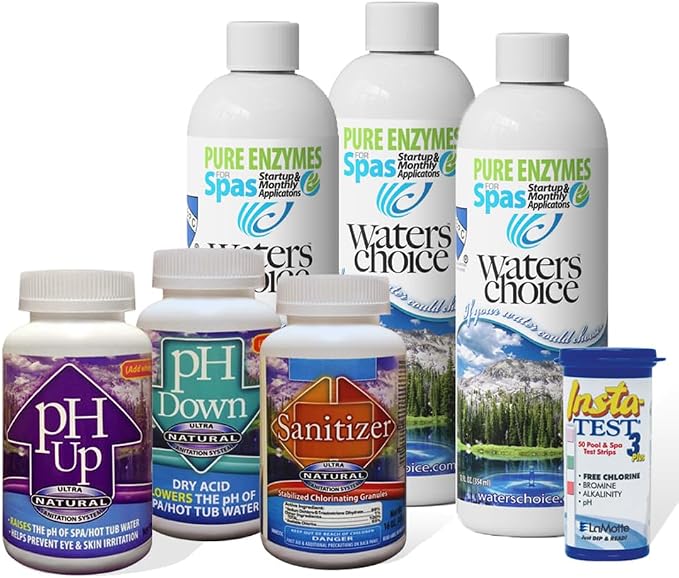 Waters Choice Complete Hot Tub Chemicals 3-Month Starter Kit-All-in-One Water by WatersChoice