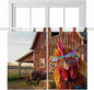 Farm Rooster Kitchen Curtains 45 Inch Length, Short Cafe Window Curtains Tab Top by Unknown